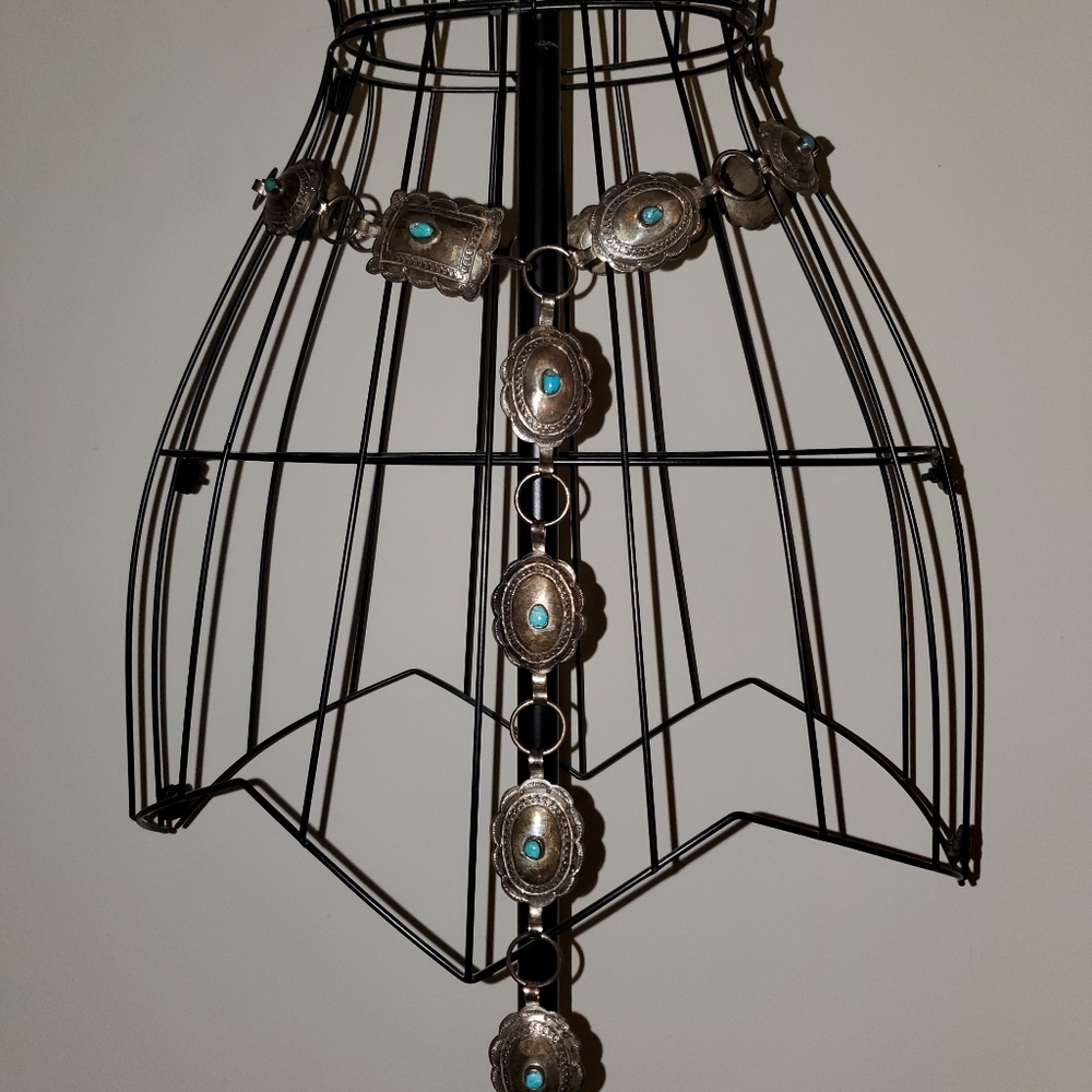 Vintage Zuni Silver and turquoise belt.